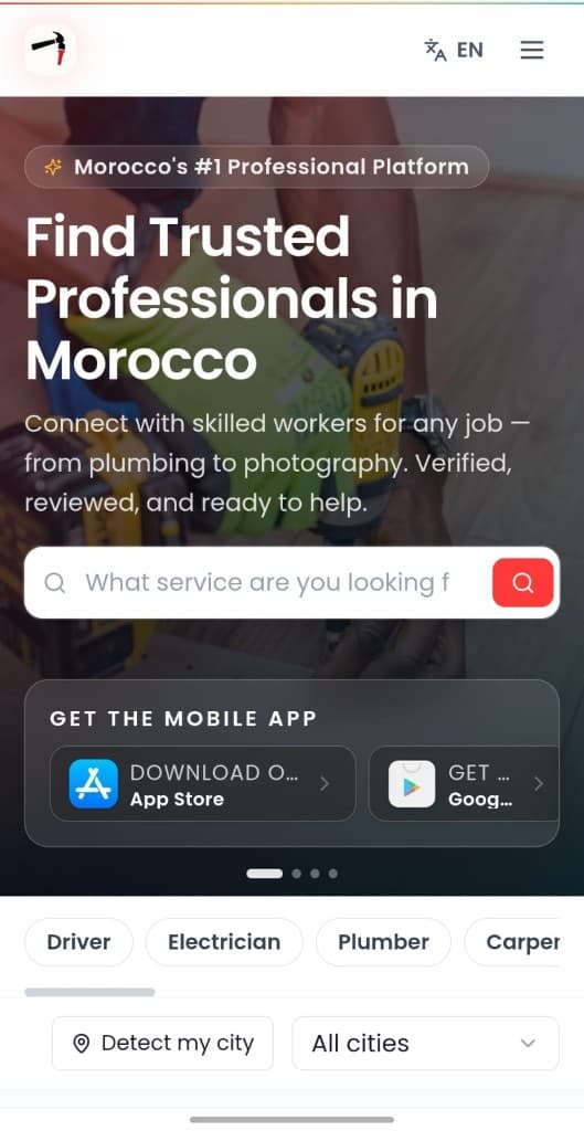 M3almi marketplace — web and mobile app screenshots — mobile